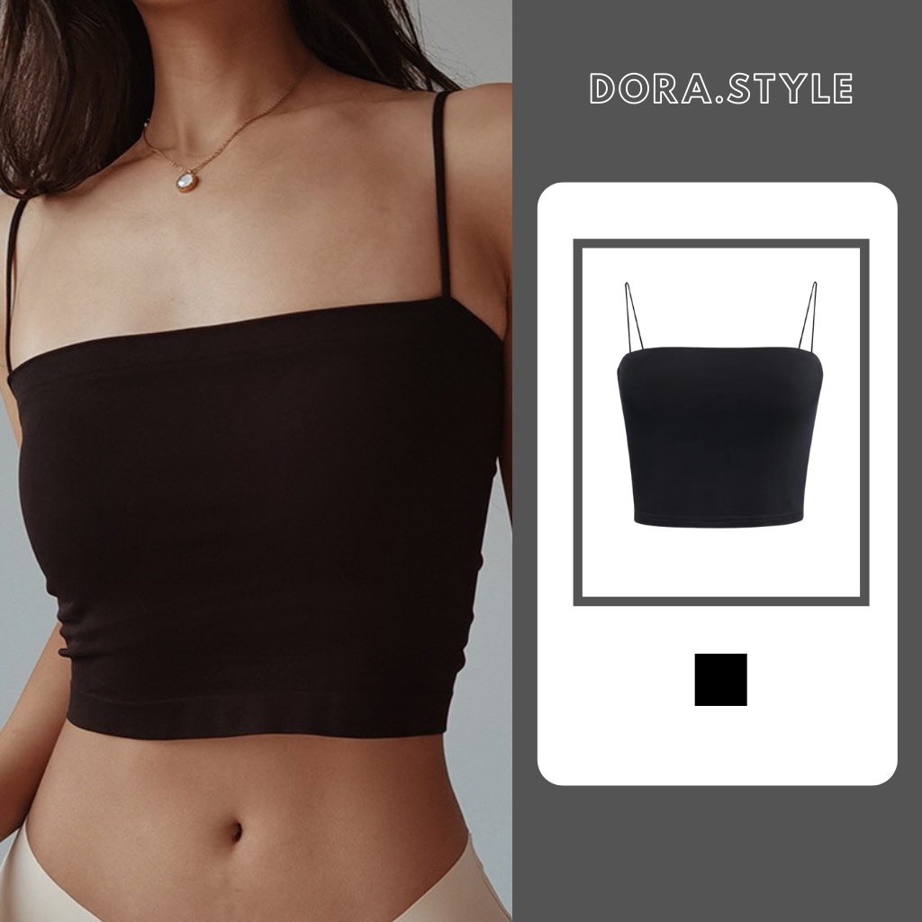 Áo Thun 2 Dây Nữ- Áo Croptop 2 Dây Sợi Bún