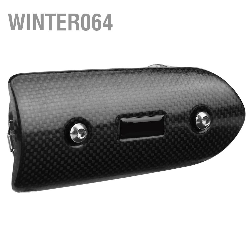 Ốp Bảo Vệ Ống Xả Nhiệt Bằng Sợi Carbon Cho Xe Mô Tô Winter064