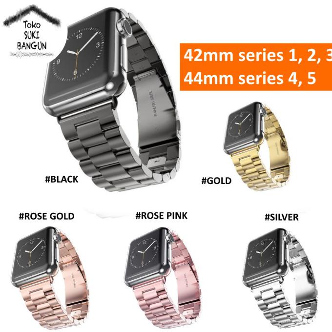 Dây Đeo Inox 42Mm Màu Đen Cho Apple Watch