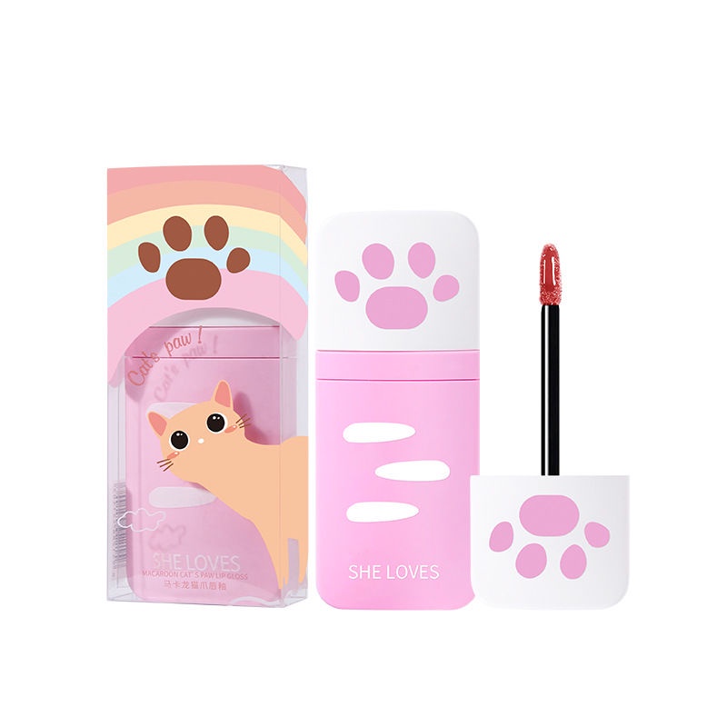 Son Môi Màu Bóng Hình Móng Mèo Màu Macaron Chống Thấm Nước Sheloves