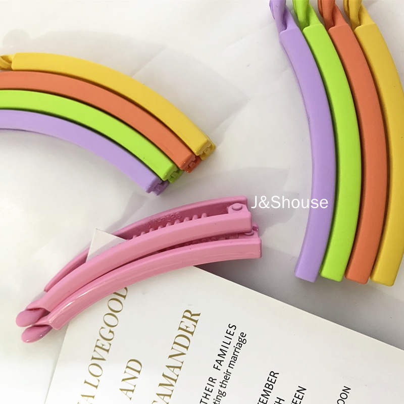 Kẹp Tóc Màu Sắc Nhám Phong Cách Hàn Quốc Thời Trang Mùa Hè KF412
