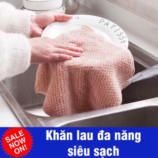 Set 2 chiếc Khăn lau Bát Đĩa Nhà Bếp Đa Năng đa năng 2 mặt