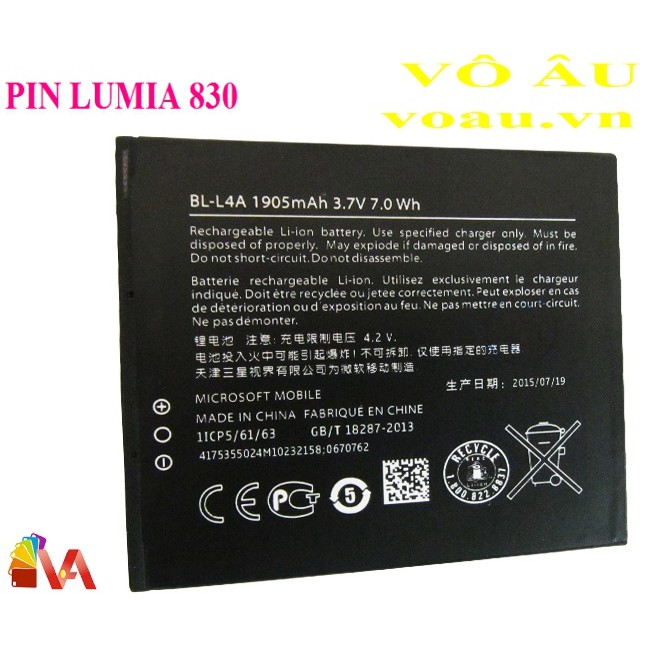 PIN LUMIA 830