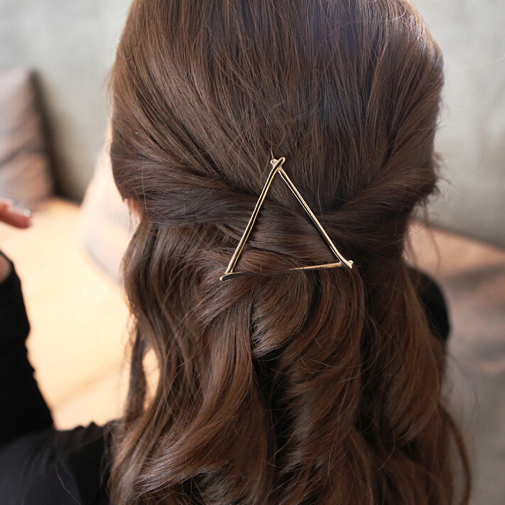 Kẹp tóc kim loại nhiều hình dạng thời trang cho nữ