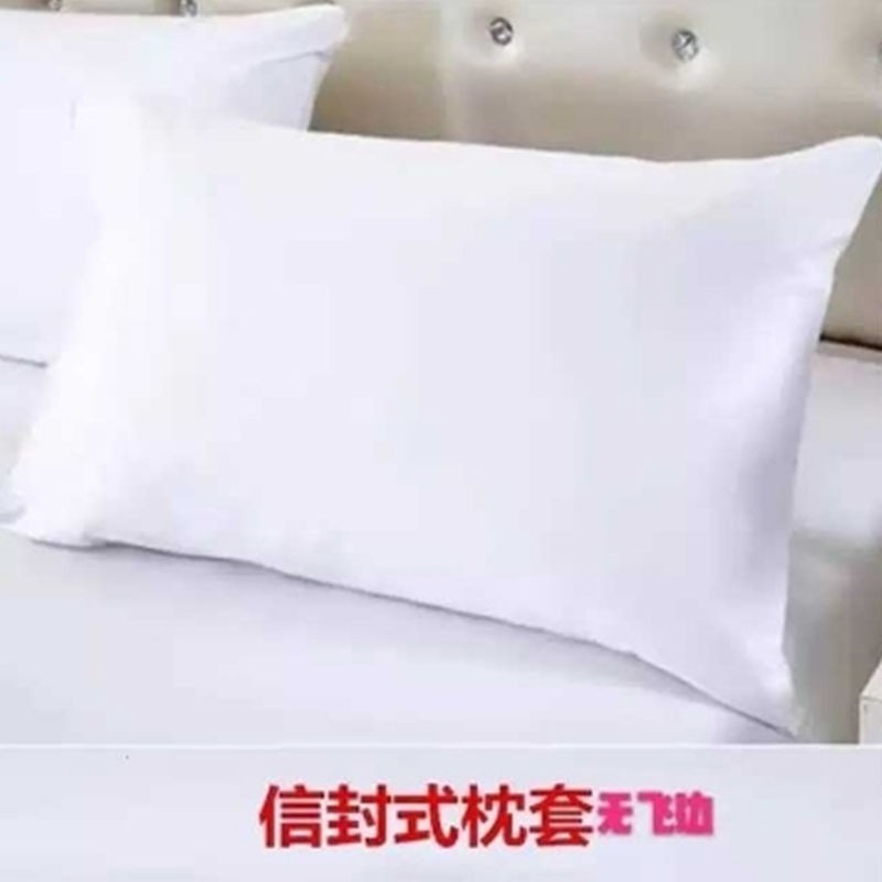 Gối Cotton Lụa Lông Vũ Màu Trắng Chuyên Dùng Cho Khách Sạn / Học Sinh / Bệnh Viện