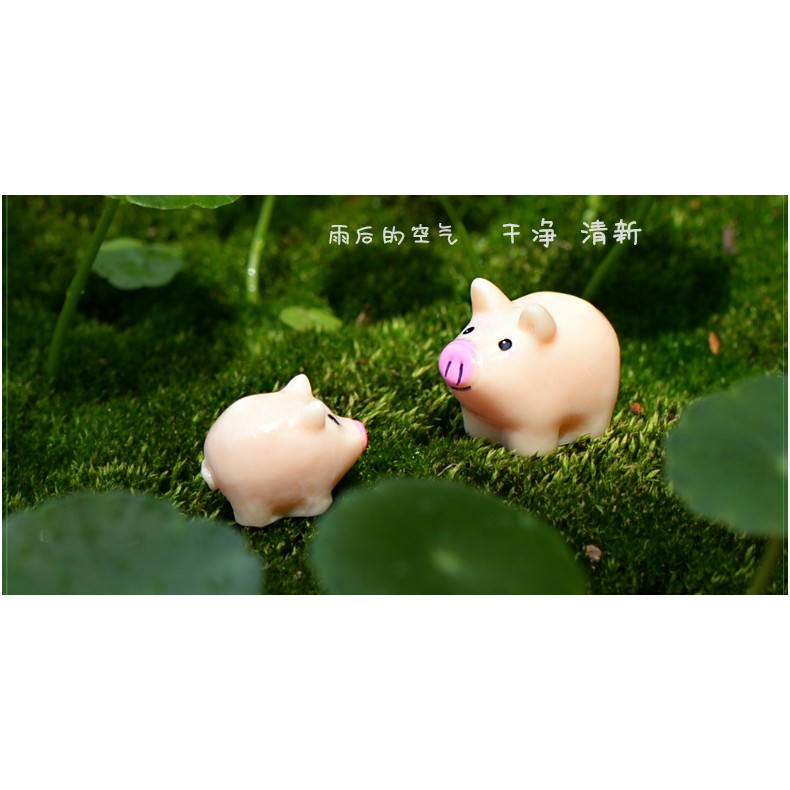 Mô hình heo con (lợn con), phụ kiện trang trí, decor tiểu cảnh terrarium, bánh gato, DIY, handmade