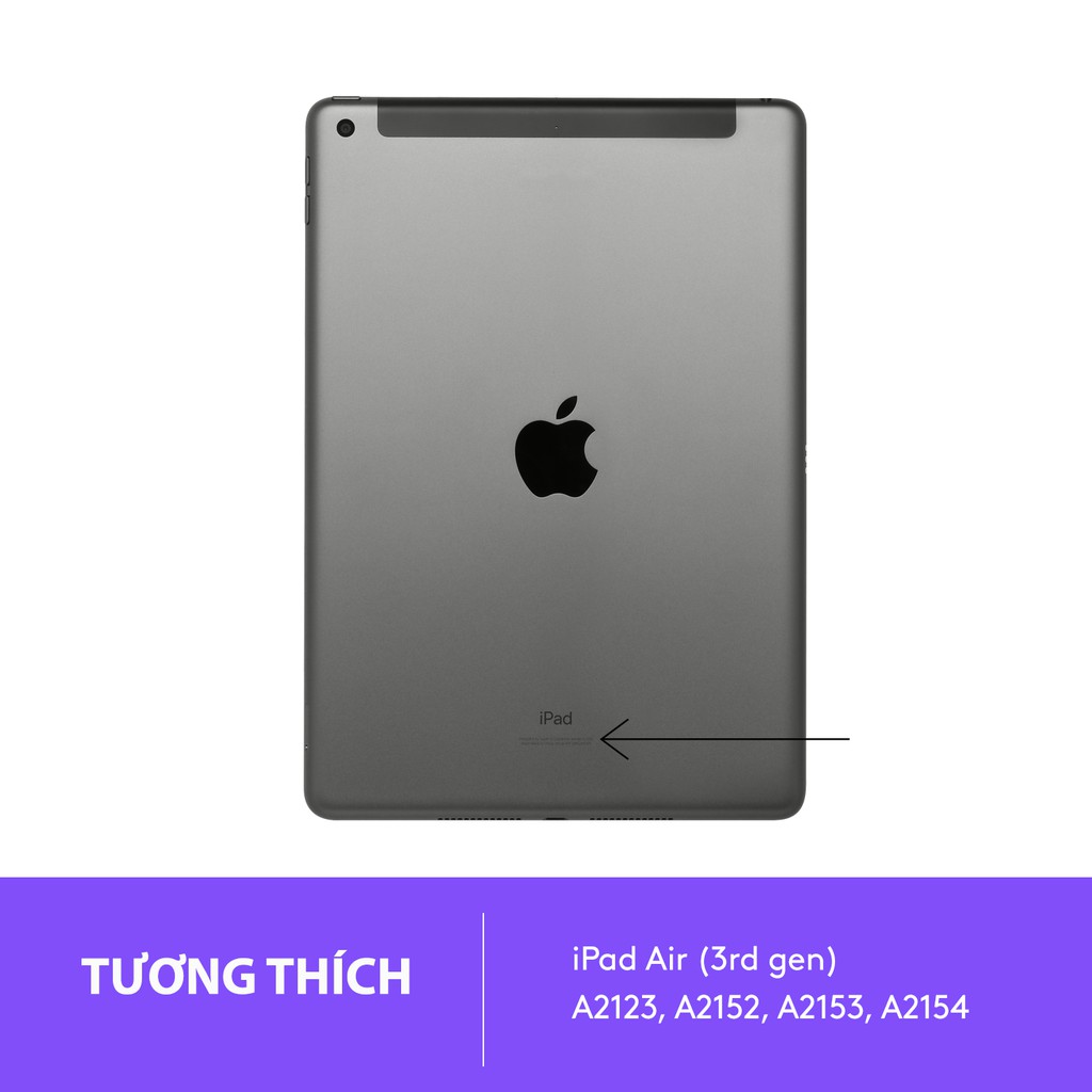 Bao da kèm bàn phím Logitech Slim Folio kết nối bluetooth dành cho iPad Gen7, Air Gen 3