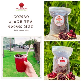 Combo 500gr mứt + 250gr trà hoa atiso đỏ cánh rời