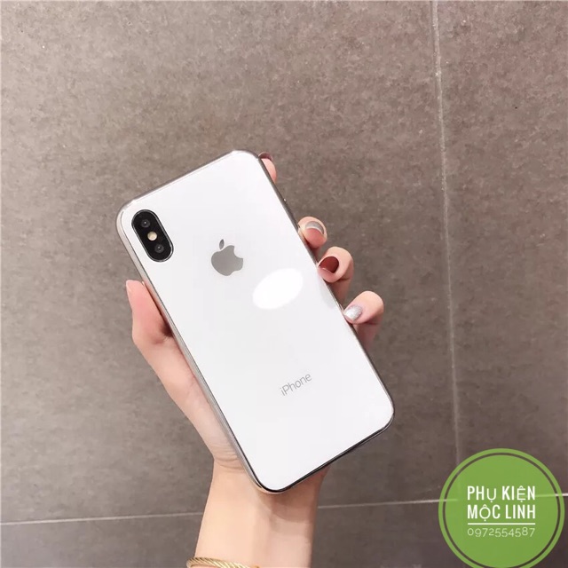 ỐP LƯNG KÍNH VIỀN DẺO CÙNG MÀU Iphone 11 Pro Max xs max X XS xr 8plus 7plus  8 7 6splus 6plus 6s 6 | BigBuy360 - bigbuy360.vn