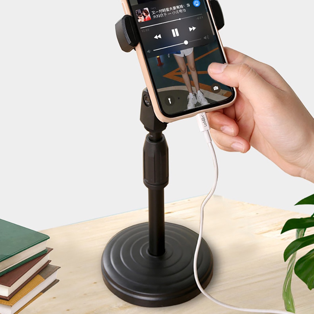 Giá đỡ điện thoại để bàn xoay 360 độ có thể thu gọn tiện dụng