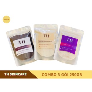 Combo 3 Mặt nạ Bột TH Skincare: Đậu đỏ + Cám gạo + Cafe