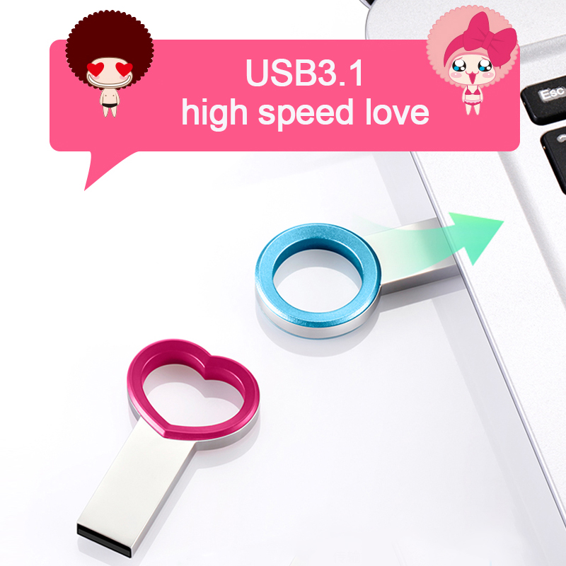 USB 3.1 Aigo U521 128G Tốc Độ Cao Vỏ Kim Loại Kiểu Dáng Mini Tùy Chỉnh Dễ Thương Cho Học Sinh/Các Cặp Đôi