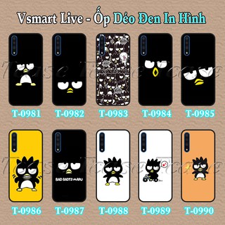 Ốp lưng Vsmart Live dẻo đen in hình Hoạt Hình Badtz Maru