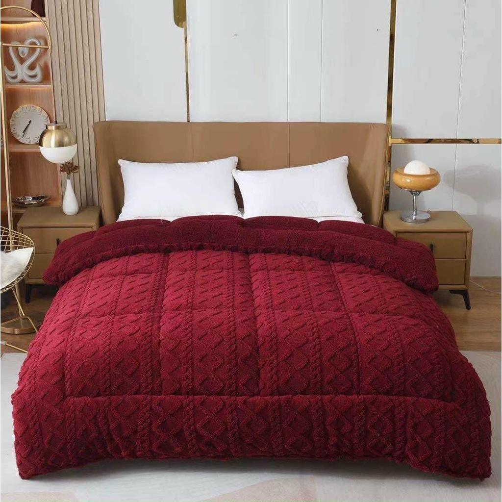 Chăn len lông cừu TAFURONG làm ấm nhanh, trọng lượng 3kg5 - Kích thước 2m x 2m2 mẫu mới nhất