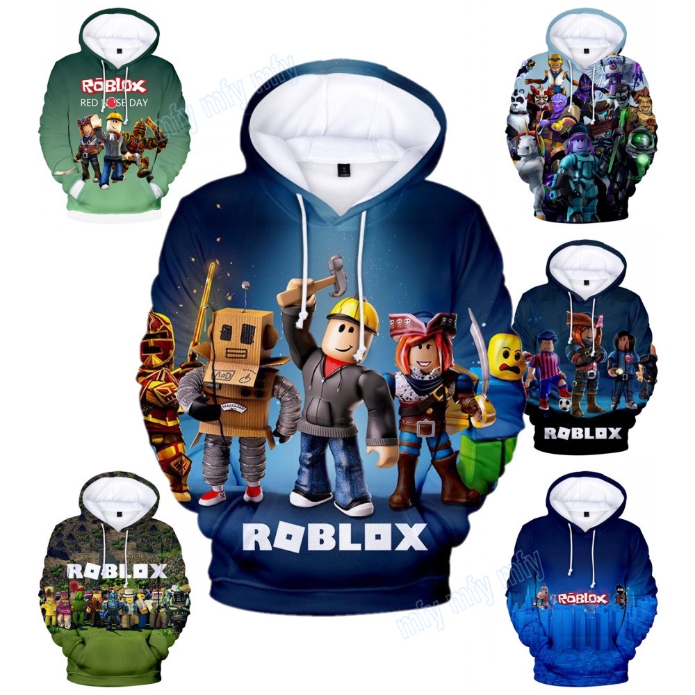 Áo Khoác Hoodie In Hình Game Roblox Dễ Thương Cho Bé