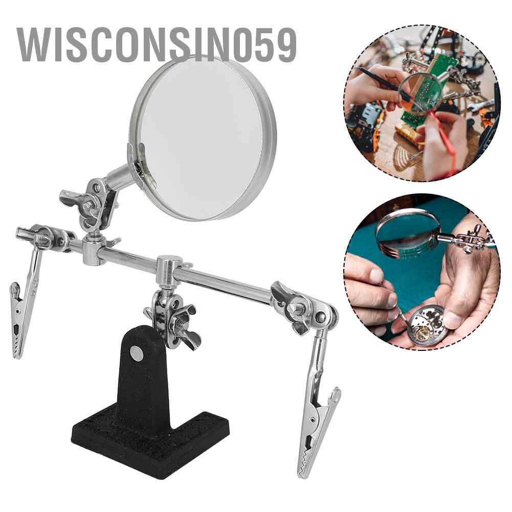 Wisconsin059 Đế hàn với kính lúp 5X Dụng cụ cầm tay thứ ba tự làm