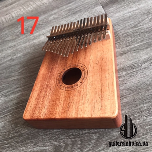 Đàn kalimba 17 phím tặng 3 sticker và phụ kiện, bảo hành 6 tháng