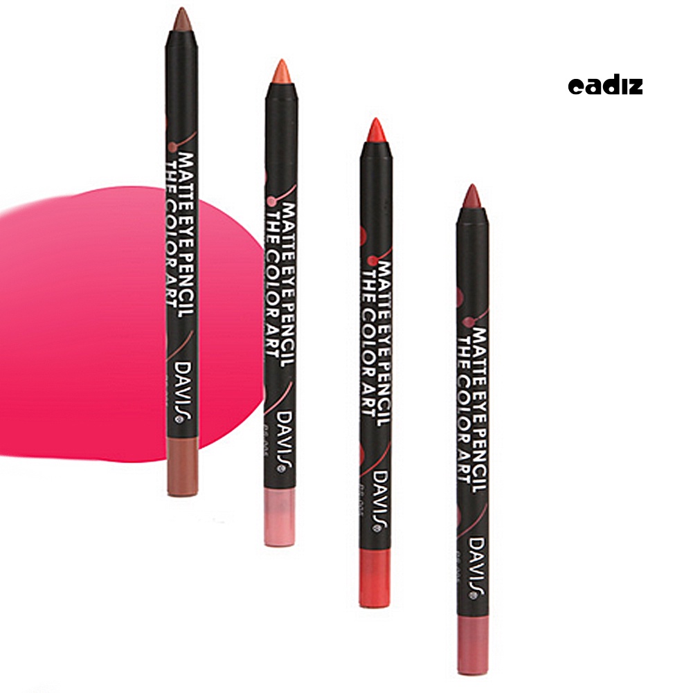 Bút Chì Kẻ Viền Môi 12 Màu Chống Thấm Nước Lâu Trôi Chất Lượng Cao