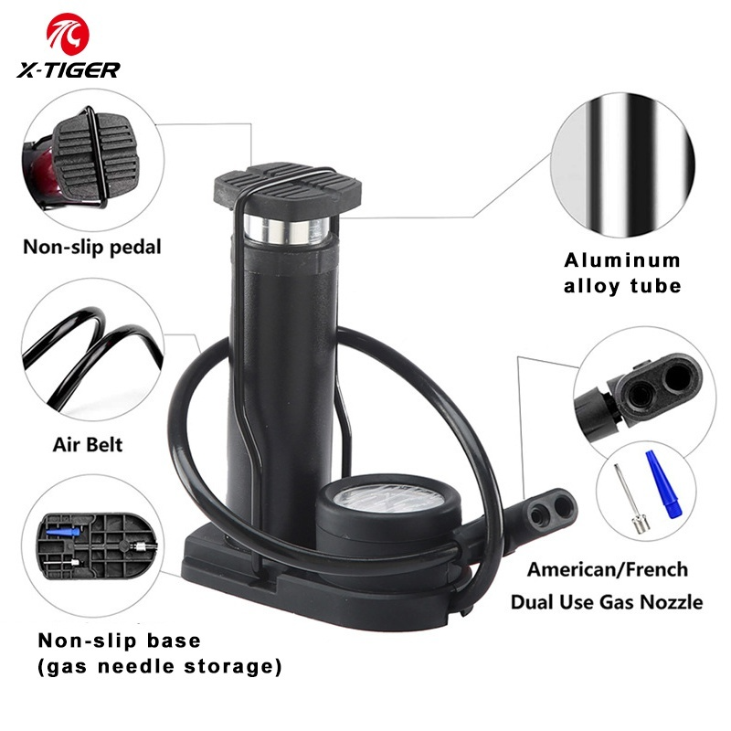 Bơm Xe Đạp X-TIGER Mini Van Presta &amp; Schrader Di Động Tiện Dụng