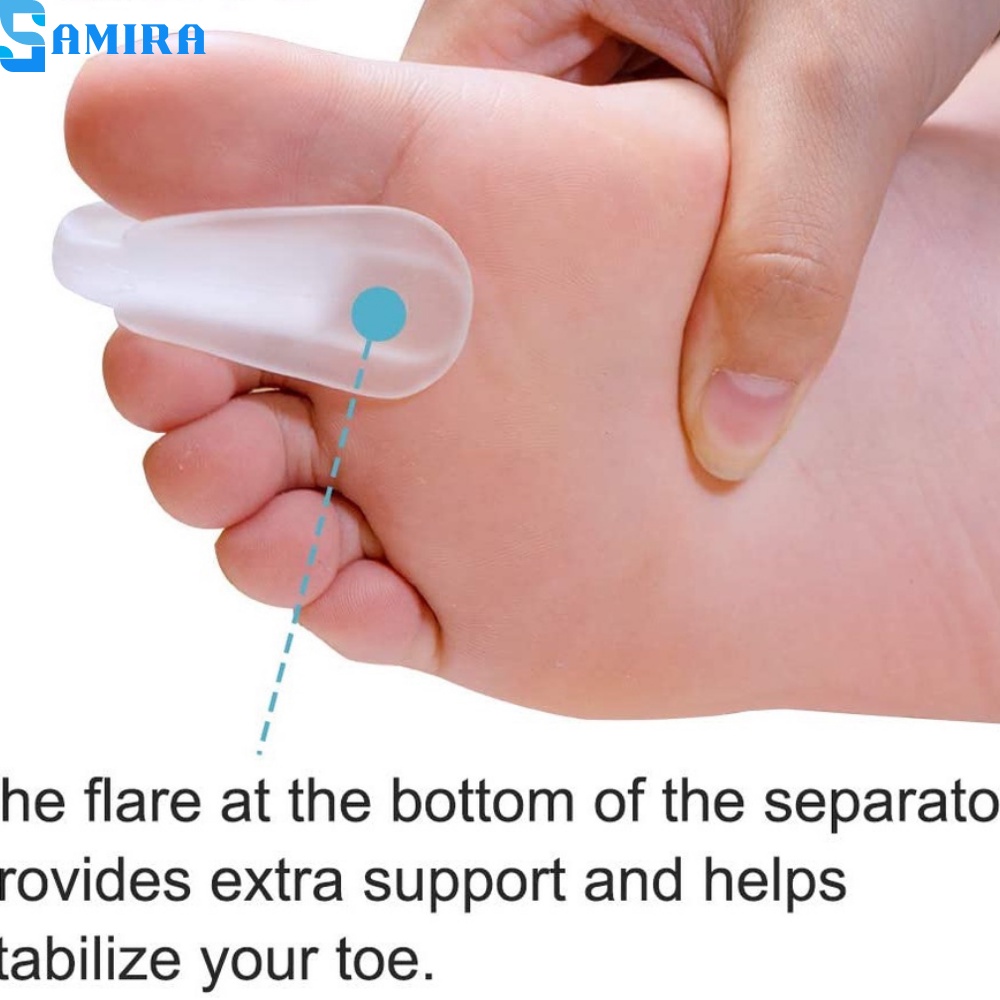 2 Dụng cụ silicon tách ngón chân duối thẳng ngón chân bị vẹo siêu bền SA17