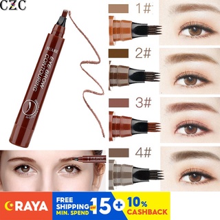 Chì Kẻ Mày Bốn Đầu Không Thấm Nước, Không Thấm Mồ Hôi, Lâu Trôi Chì Kẻ Mày Màu Nâu Mịn Tự Nhiên