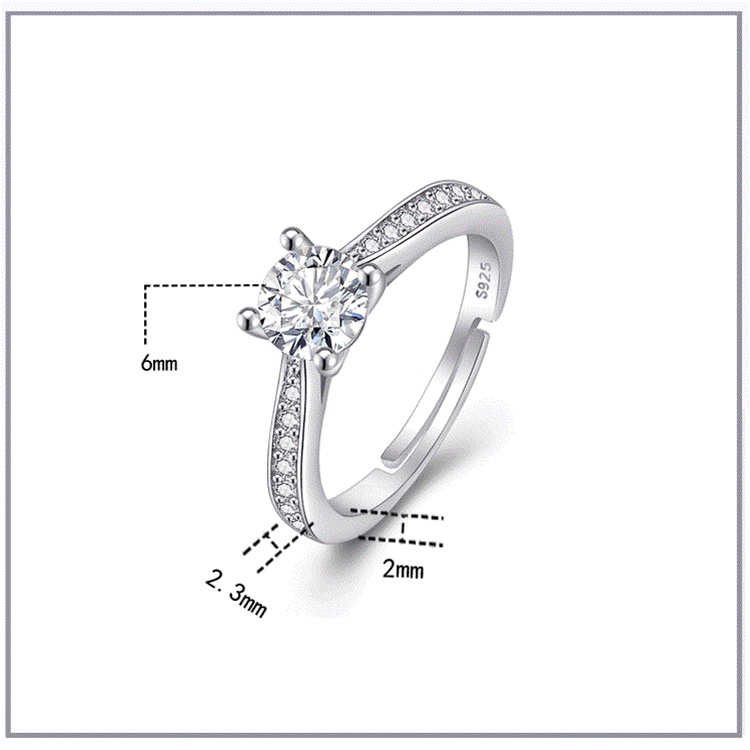 Nhẫn nữ thời trang nhỏ xinh, bạc Ý S925 - N81