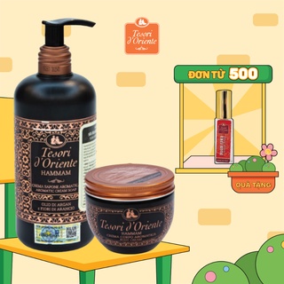 Combo Sữa Tắm Nước hoa Tesori 300ml và Kem Dưỡng Thể 300gr Tesori D'Oriente Ý chính hãng