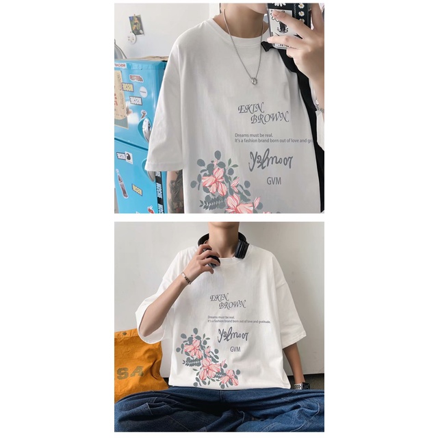 Áo Thun Tay Ngắn Thời Trang Phong Cách Size S-5Xl