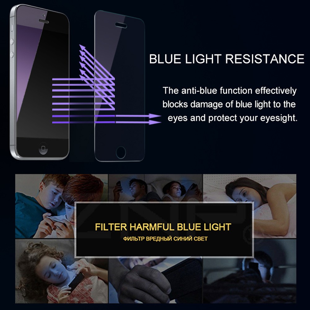 Full Coverage Anti Blue Light Screen Protector for iPhone 12 mini 11 Pro Max Tempered Glass for iPhone X XR 8 7 6S Plus SE 2020