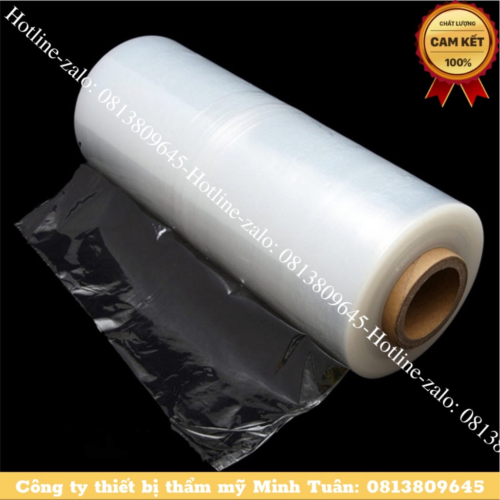 1Kg Cuộn nilon màng co màng chít PE ủ tê, quấn giảm béo, Cuộn to