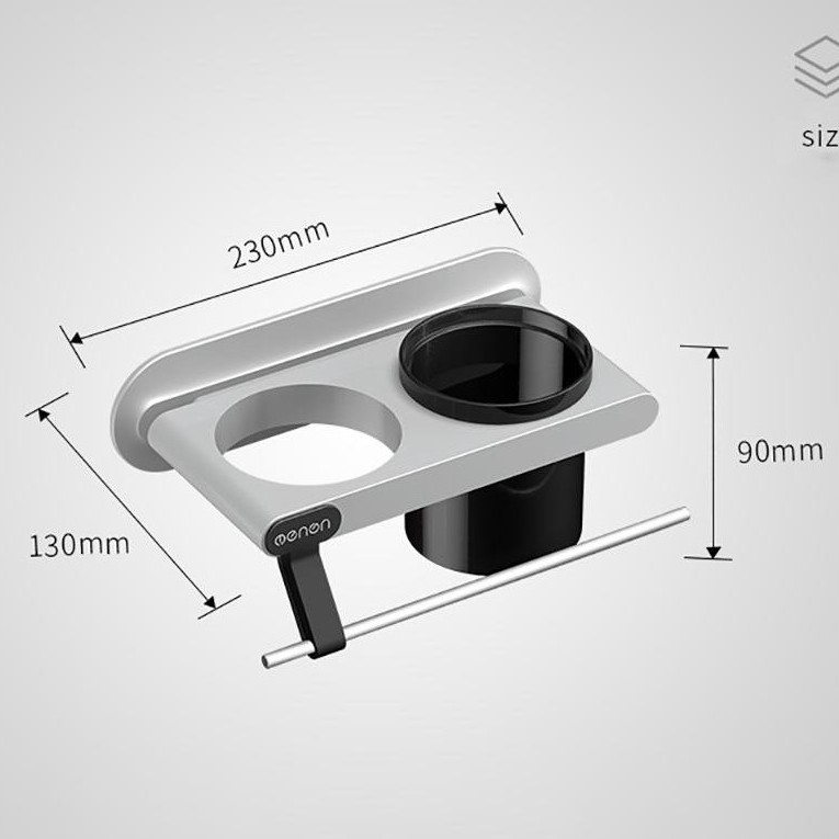 Giá Treo Máy Sấy Tóc Treo Nhà Tắm Dán Tường, Kệ Nhà Tắm Nhựa ABS OENON Cao Cấp