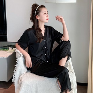 Đồ bộ mặc nhà, đồ ngủ phối ren. Đồ bộ cao cấp lụa Quảng Châu, đồ ngủ lụa