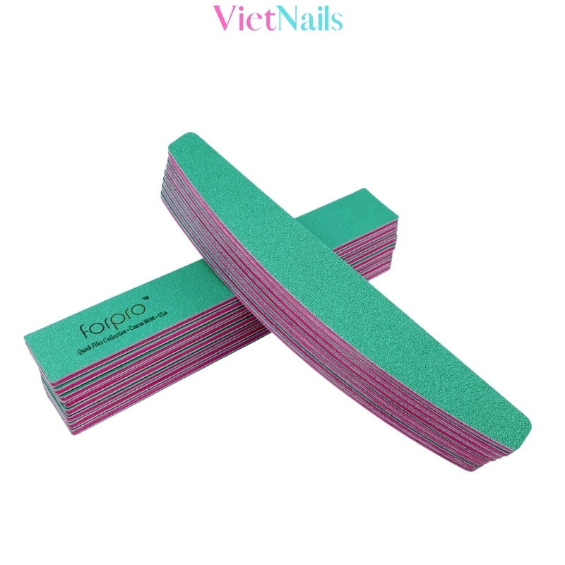 Dũa Phá Bột Phá Gel Forpro Nhám Xanh Nhập Cao Cấp Độ Nhám 80/80 Dành Cho Thợ Nail Chuyên Nghiệp