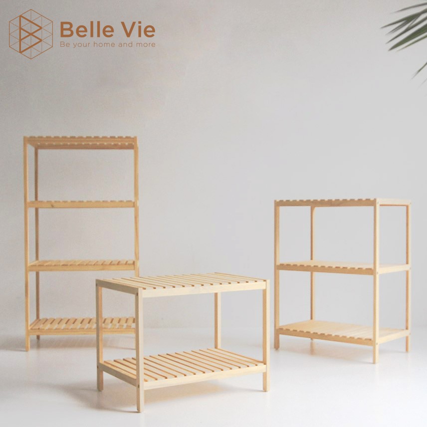 Kệ Để Lò Vi Sóng 3 Tầng BelleVie Kệ Bếp Gỗ Đa Năng Oven Rack 3F Lắp Ráp Đơn Giản Phong Cách Hàn Quốc | BigBuy360 - bigbuy360.vn