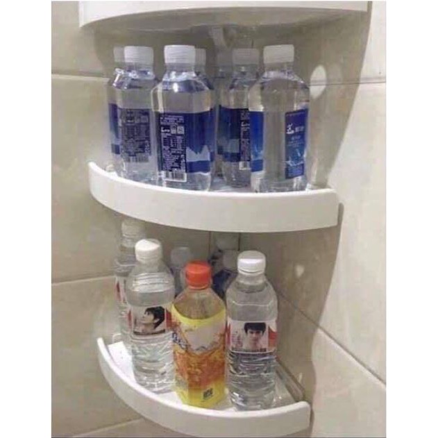 Kệ góc hút chân không, giá để đồ nhà vệ sinh, kệ góc, kệ treo tường [không cần khoan vít]