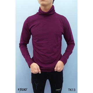 Áo thun giữ nhiệt, áo thun cổ lọ nam tay dài Facioshop TK13