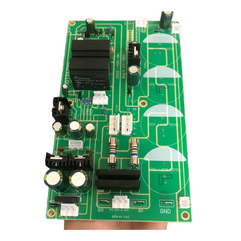 Mạch nguồn 4 tụ dùng cho âm ly có nguồn 5V bluetooth
