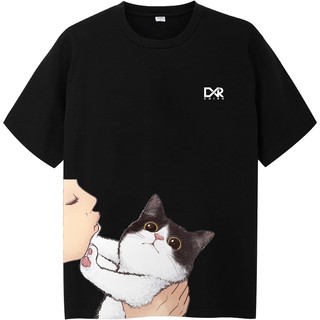 Áo Thun Nam Nữ, Unisex Tay Ngắn Form rộng, Hàng Authentic chuẩn Úc, Phiên bản giới hạn CHIRO KISS CAT