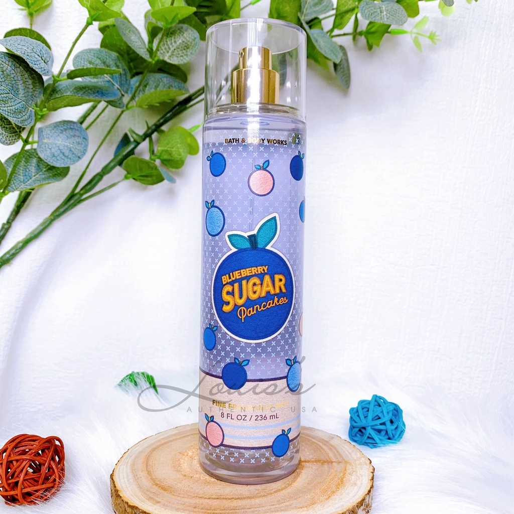 BLUEBERRY SUGAR PANCAKES  - Body mist / Xịt thơm toàn thân Bath & Body Works Mỹ