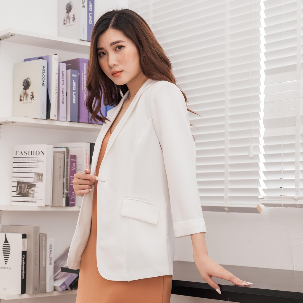 Áo khoác vest blazer nữ phong cách Hàn Quốc 2 túi hàng thiết kế cao cấp - Blz01 - WFstudios