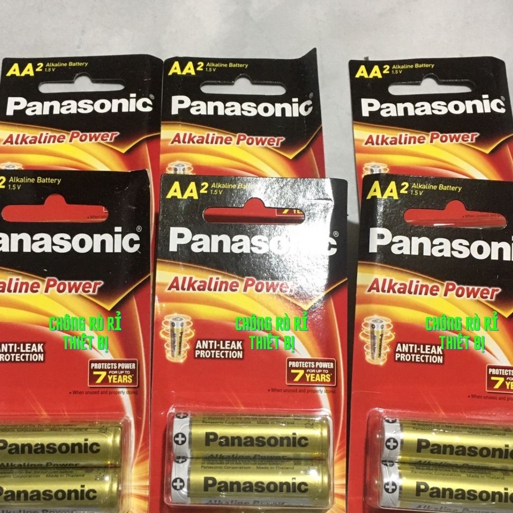 Pin 2AA Panasonic 1.5V Made in Thailand chống rò rỉ, siêu bền bỉ, vỉ 2 viên