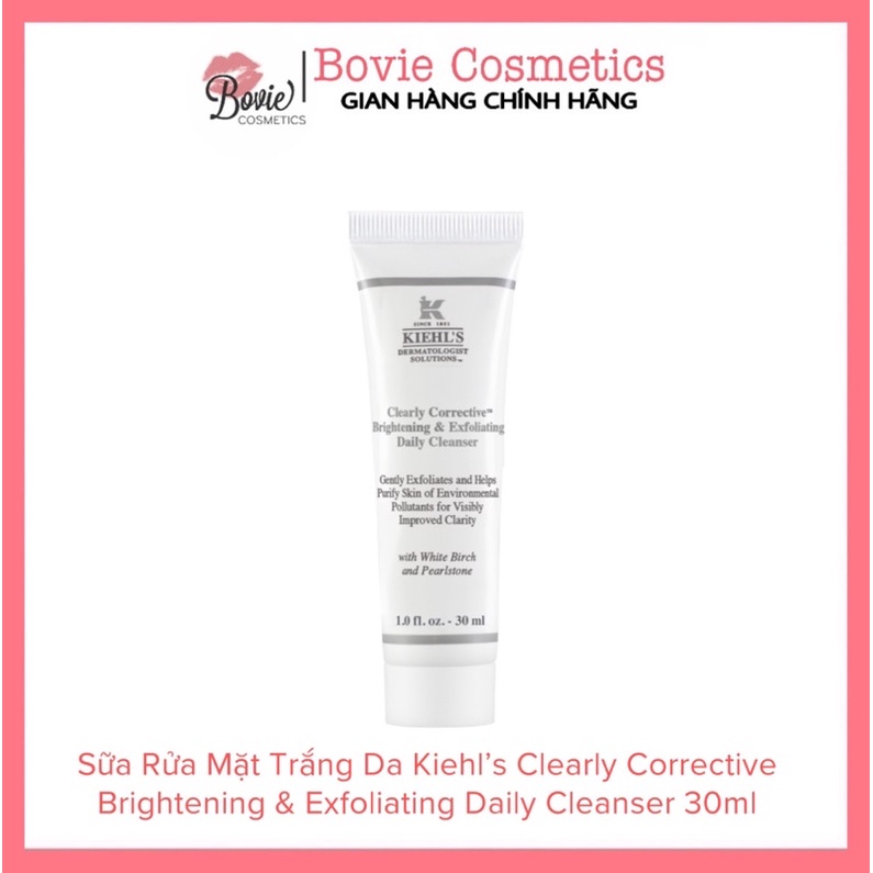 Sữa Rửa Mặt Trắng Da Kiehl’s Clearly Corrective Brightening & Exfoliating Daily Cleanser minisize 30ml