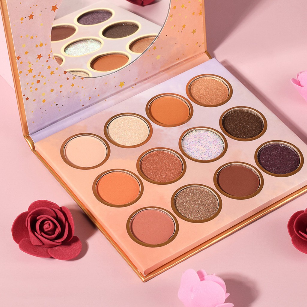 Bảng phấn mắt 12 màu cô gái HERORANGE tông cam đào xinh xắn Eyeshadow Palette HERO12 | BigBuy360 - bigbuy360.vn