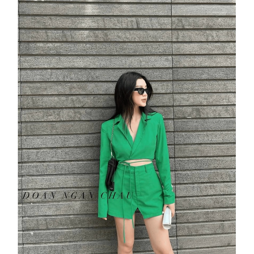 SÉT KATE SIU 2 MÓN ÁO KIỂU VEST PHỐI QUẦN CẠP CAO DÂY THẮT CỰC XINH