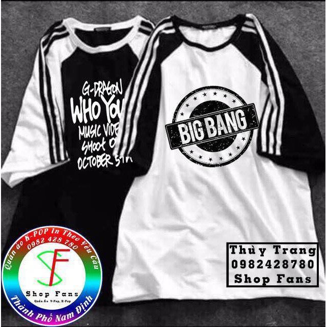 áo raplang BIGBANG tay lỡ hàng có đủ size in theo yêu cầu