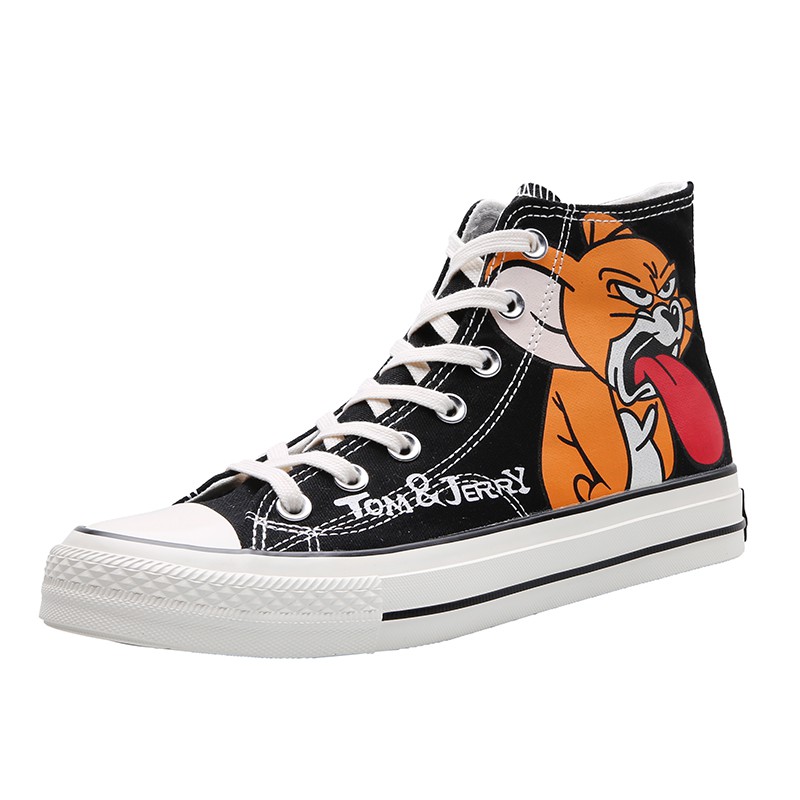 Giày Thể Thao Nam Cổ Cao In Hình Hoạt Hình Tom And Jerry | BigBuy360 - bigbuy360.vn