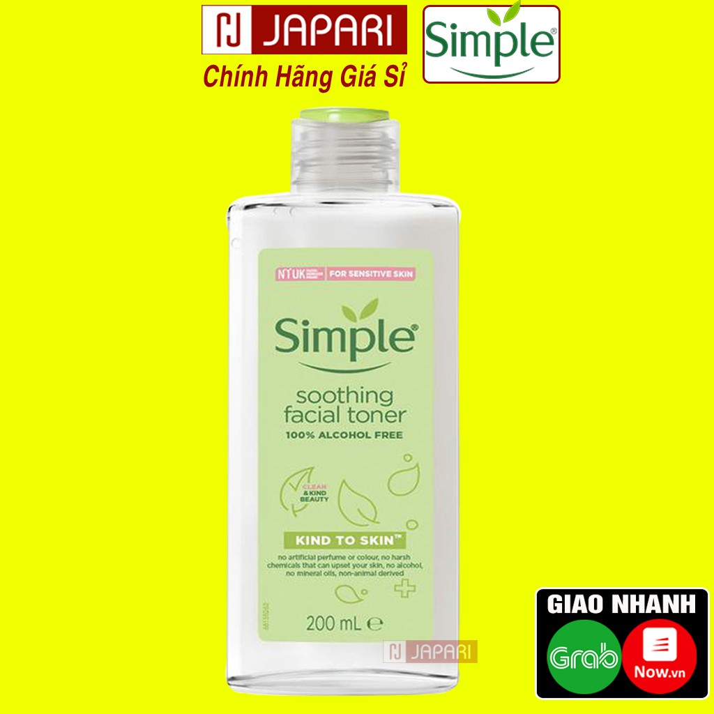 Nước Hoa Hồng Simple Toner Simple Chăm Sóc Dưỡng Ẩm Da Mặt Da Dầu Mụn, Nhạy Cảm Tonner Simple Chính Hãng - Toners JAPARI