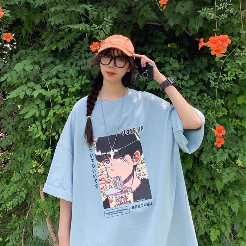 Áo phông nam nữ ,áo thun tay lỡ form rộng shopcossi chất cotton in hình chữ nhật