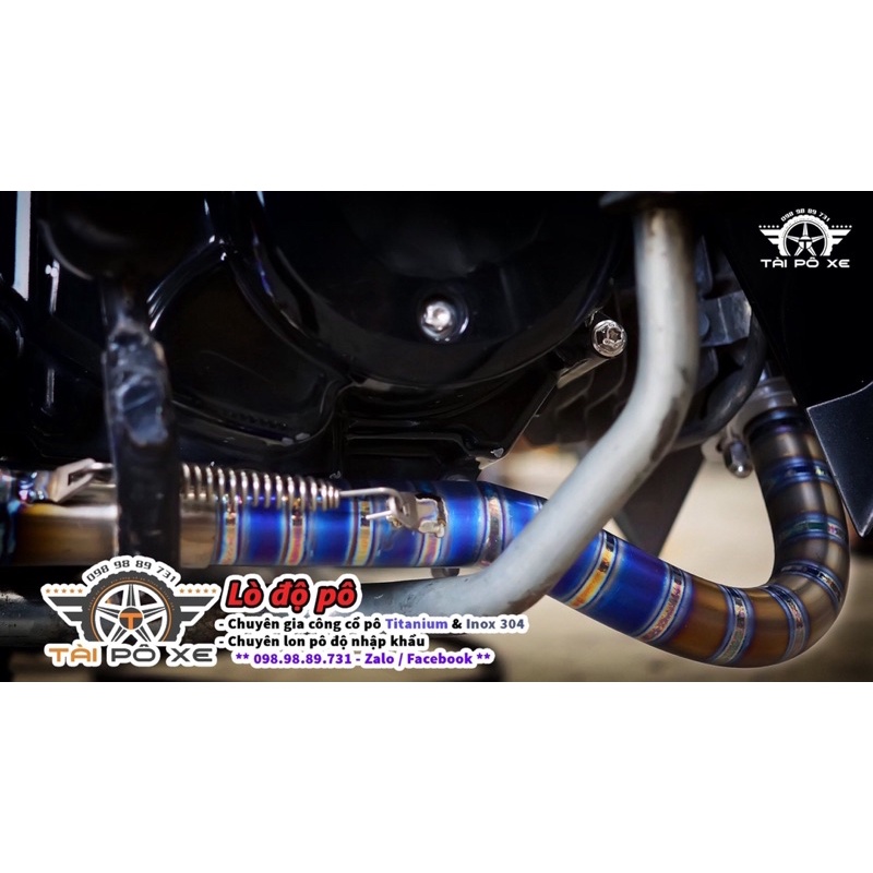 Cổ pô titan xe Dream / Wave