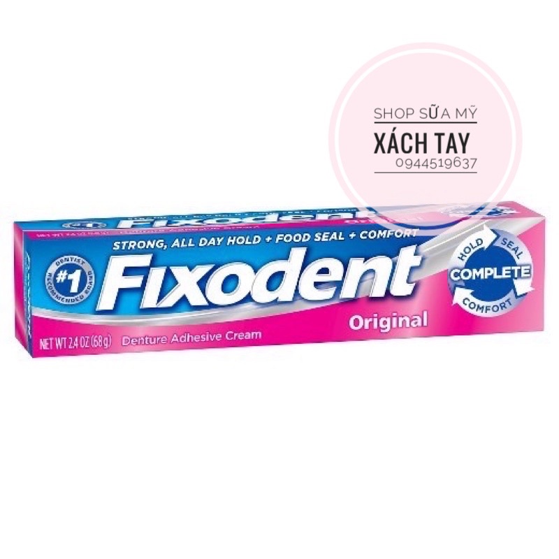 [Mẫu mới] Keo dán hàm giả Fixodent 68g